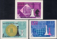 Russia 1963 World Chess Championships/Sports/Games/Horse 3v impf set (n29254)