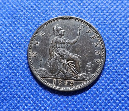 1863 penny victoria british - penny,