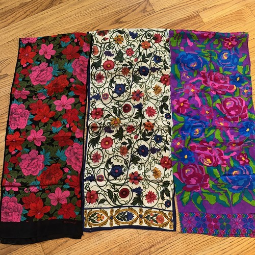 Lot three rectangle silk - lot,