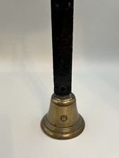 19th Century Brass & Wrought Iron Shop Door Bell Antique Entry Chime Number 8