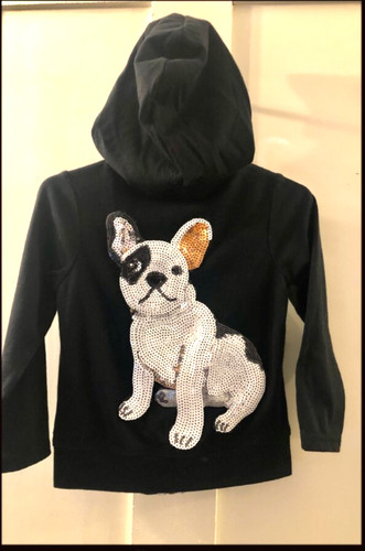 Hoodie jacket black sequin - hoodie,