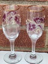 2 Italian Floral Champagne