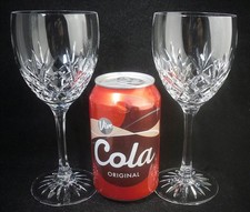 Pair of Edinburgh Crystal TAY Wine Glasses 6.75"h (signed)