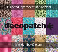 Decopatch Full Decoupage Paper Sheet – Many Designs – Craft Multibuy Discount