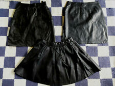 bundle of X3 TOPSHOP H&M ETC BLACK PVC FAUX LEATHER SKIRTS UK SIZE 6