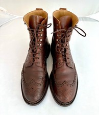 Crockett & Jones Islay Dark Brown Scotch Grain 9.5E USED Good Condition