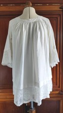 Vintage White Cotton Handmade Altar Choir Church Tunic Cassock Angel Fancy Dress