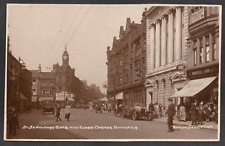 Postcard Doncaster Yorkshire motor car WR 9588 St Sepulchre Gate and Clock RP