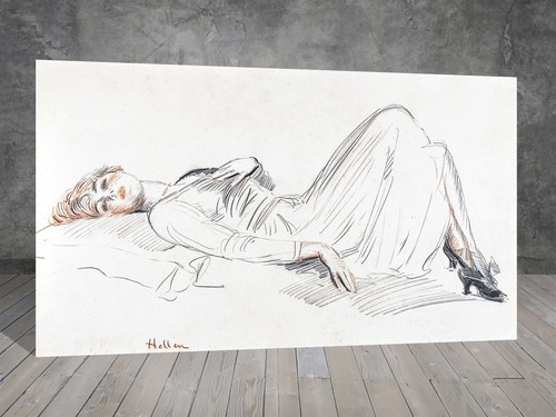 Paul césar helleu lying - paul, nude