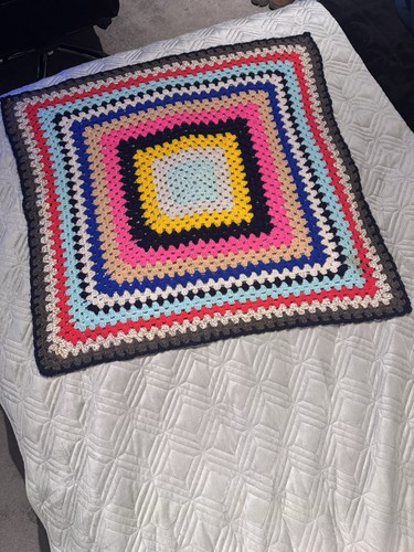 Crochet granny square blanket - granny,