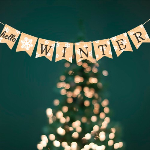 Christmas burlap bunting - christmas,