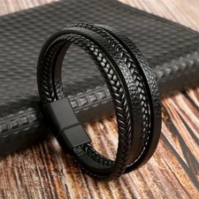 Stylish Men's Leather Bracelet