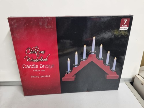 Christmas led wooden candle - wooden,