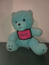 Squid Games Challenge Blue Teddy Bear Soft Toy Plush Netflix Official