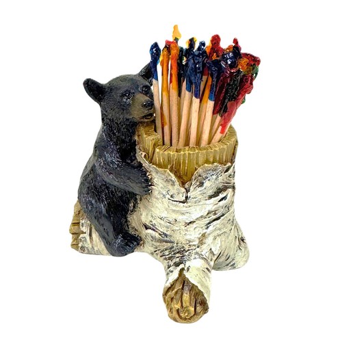 Resin bear birch trunk - resin,