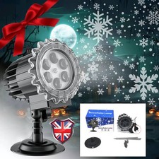 Snowflake Christmas LED Projector Outdoor / Indoor Xmas Decor Party Lights UK