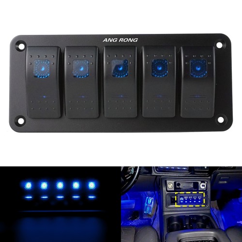 Gang led blue light rocker - gang,