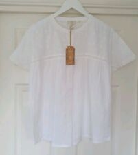 Fat Face Paulina Top Broderie Anglaise Top Shirt Size 16 Ivory 100% Cotton BNWT
