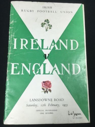 Rugby union programme ireland - rugby,