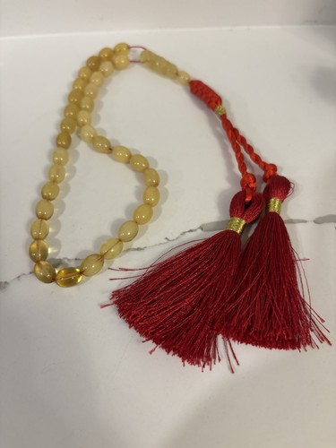 Amber beads islamic prayer - amber,