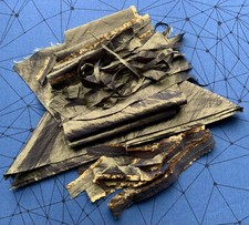 Fabric Odd Remnants Offcuts Scraps - Synthetic Material Sateen/ Silk - Green