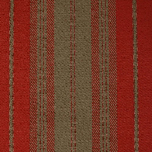 Striped red chenille - chenille, fabric