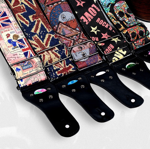 Guitar strap folk - guitar, cotton