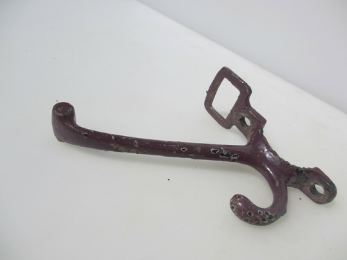 Vintage iron coat hook - iron, hat