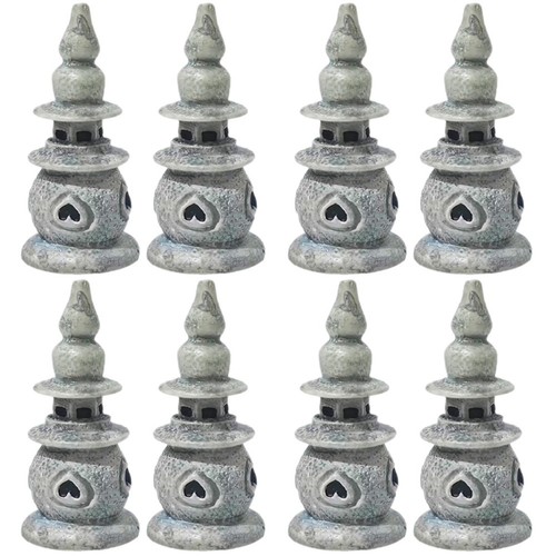 Resin miniature pagoda garden - resin,