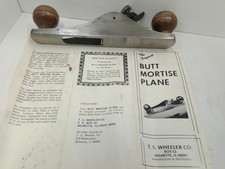  T.s Wheeler Co butt mortise plane Original 