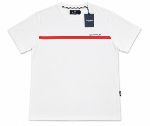 Aquascutum men shirt white - t-shirt,