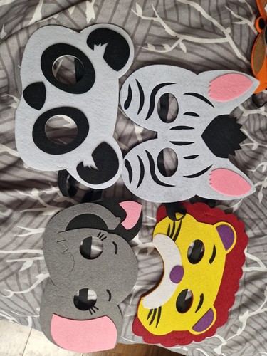 Felt zoo animal masks - zoo,