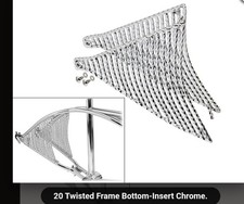 AUTHENTIC LOWRIDER CHROME  TWISTED BICYCLE REAR FRAME INSERT 20" BIKES