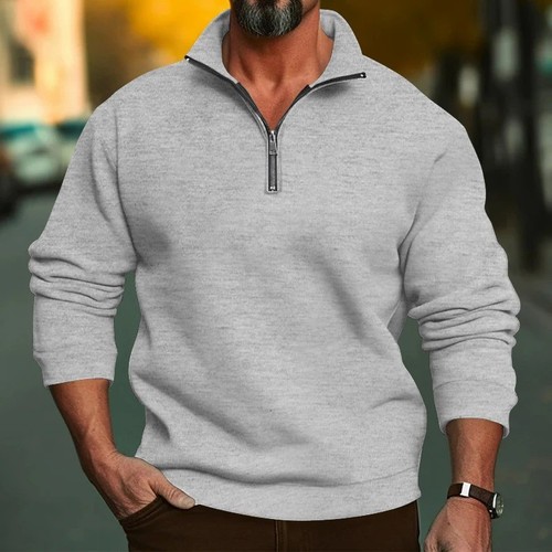 Mens half zip fleece jacket - half,