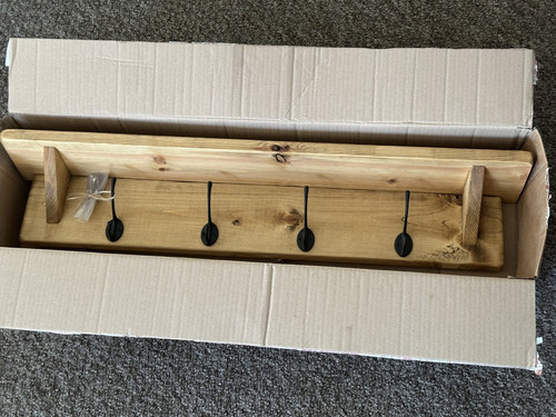 Rustic wooden coat rack - wooden,
