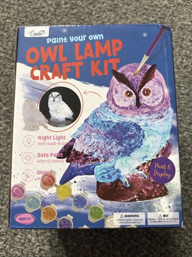 Paint your own owl lamp - owl, kit