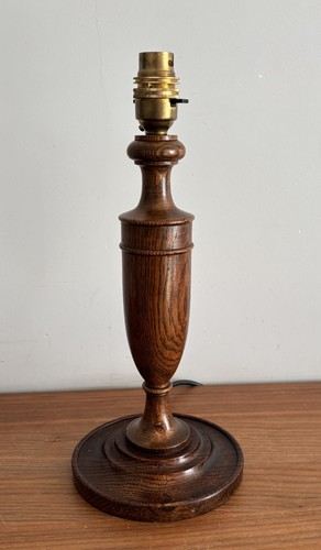 Vintage oak table lamp - vintage,