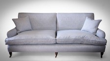 George Smith 2 Seater Sofa Jean Paul Gaultier Escale Ciel Blue Fabric Rrp£10000 