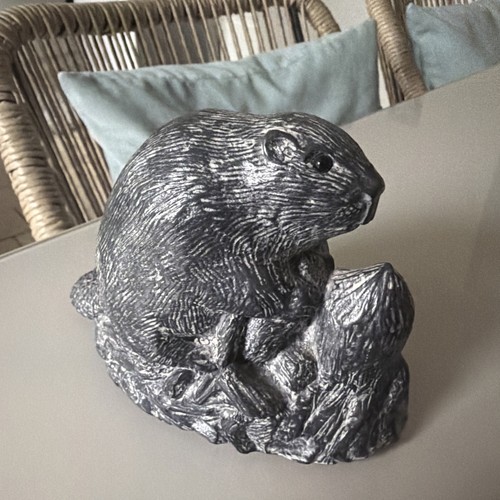 Beaver soapstone sculpture - soapstone,