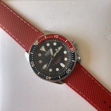 SEIKO DIVERS REPLACEMENT RED RUBBER STRAP FOR SKX009 007 7S26 0020 UK SALE  22MM