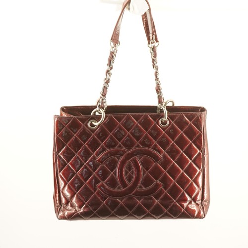 Chanel burgundy patent leather - chanel,
