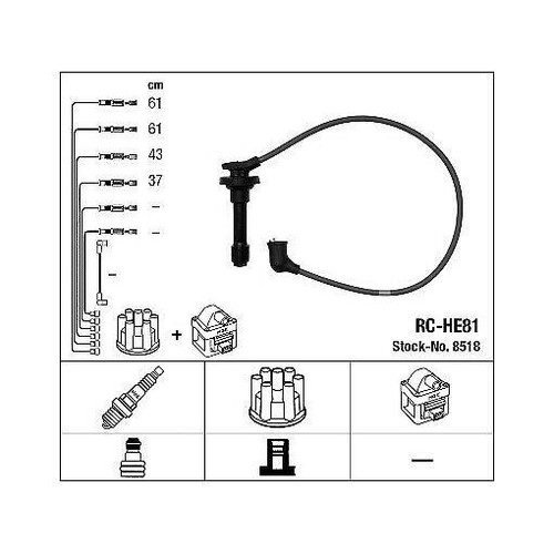 Ignition cable kit ngk - ignition, 8518