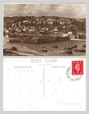 Vintage postcard harbour and - vintage,