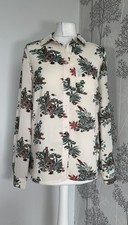 Sugarhill Boutique Dawn Vintage Safari Animal Shirt Top Button Down Size Uk 10