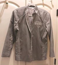 Shiny Sliver Tone Zip Up