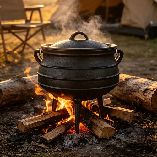 Cast iron cauldron potjie - iron,