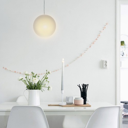 White frosted glass lamp - glass,