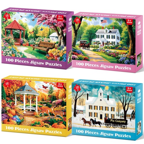 Pack 100 piece puzzles for - 100,