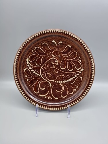 Studio pottery plate - a,