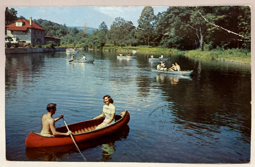 Couple canoe white stag - in, canoe,